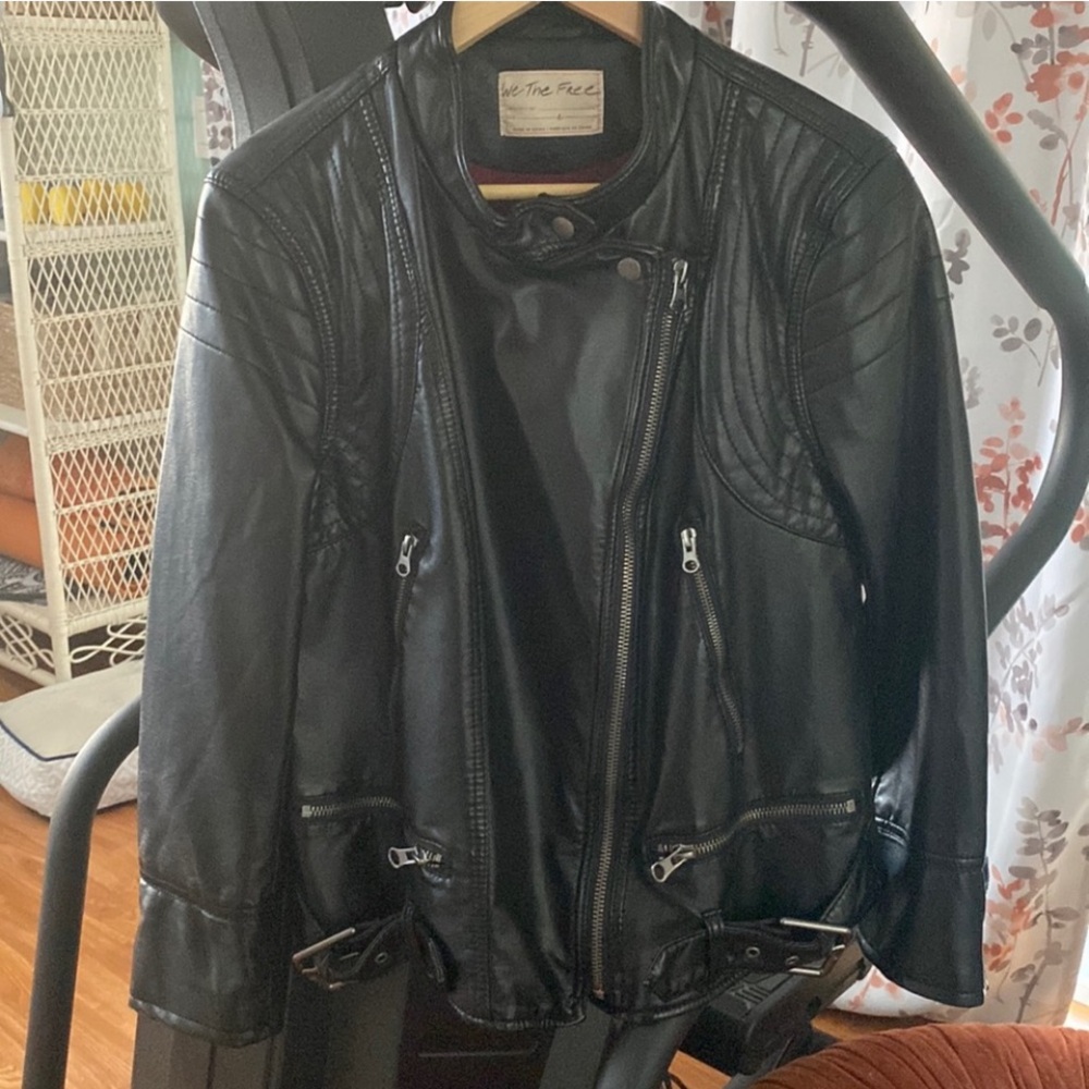 Vegan free people, leather jacket